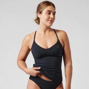 NWT Athleta Triangle Tankini Top - Black Size A - C